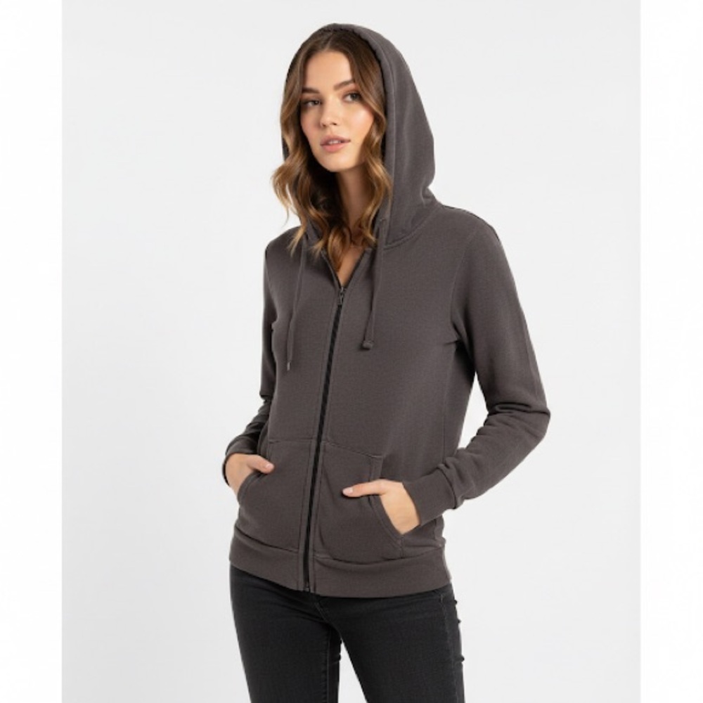 Stewart Brown Neutral Zip Hoodie Organic Cotton Small